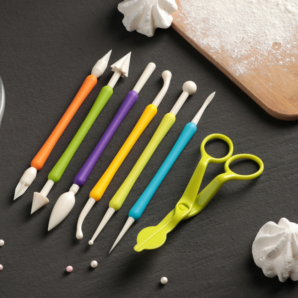 Набор для моделирования конд. украшений 6шт и щипцы для переноски украшений