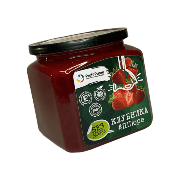 Пюре Клубника, без сахара "Proff Puree" 0,5 кг.