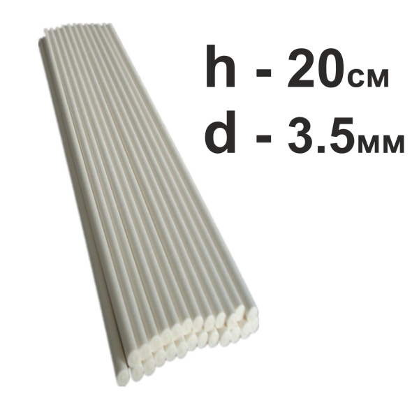 Палочки бумажные h20см d3,5мм, 50шт для кейк-попсов
