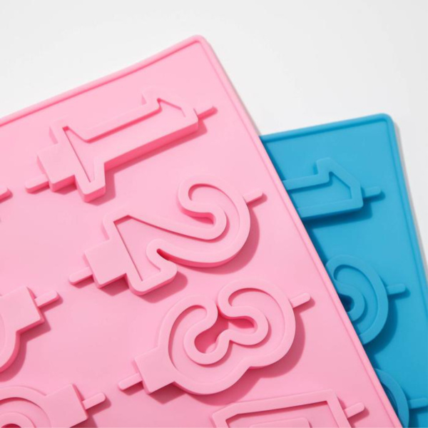 Форма для выпечки Доляна «Цифры», 26×21 см, 10 ячеек, цвет МИКС